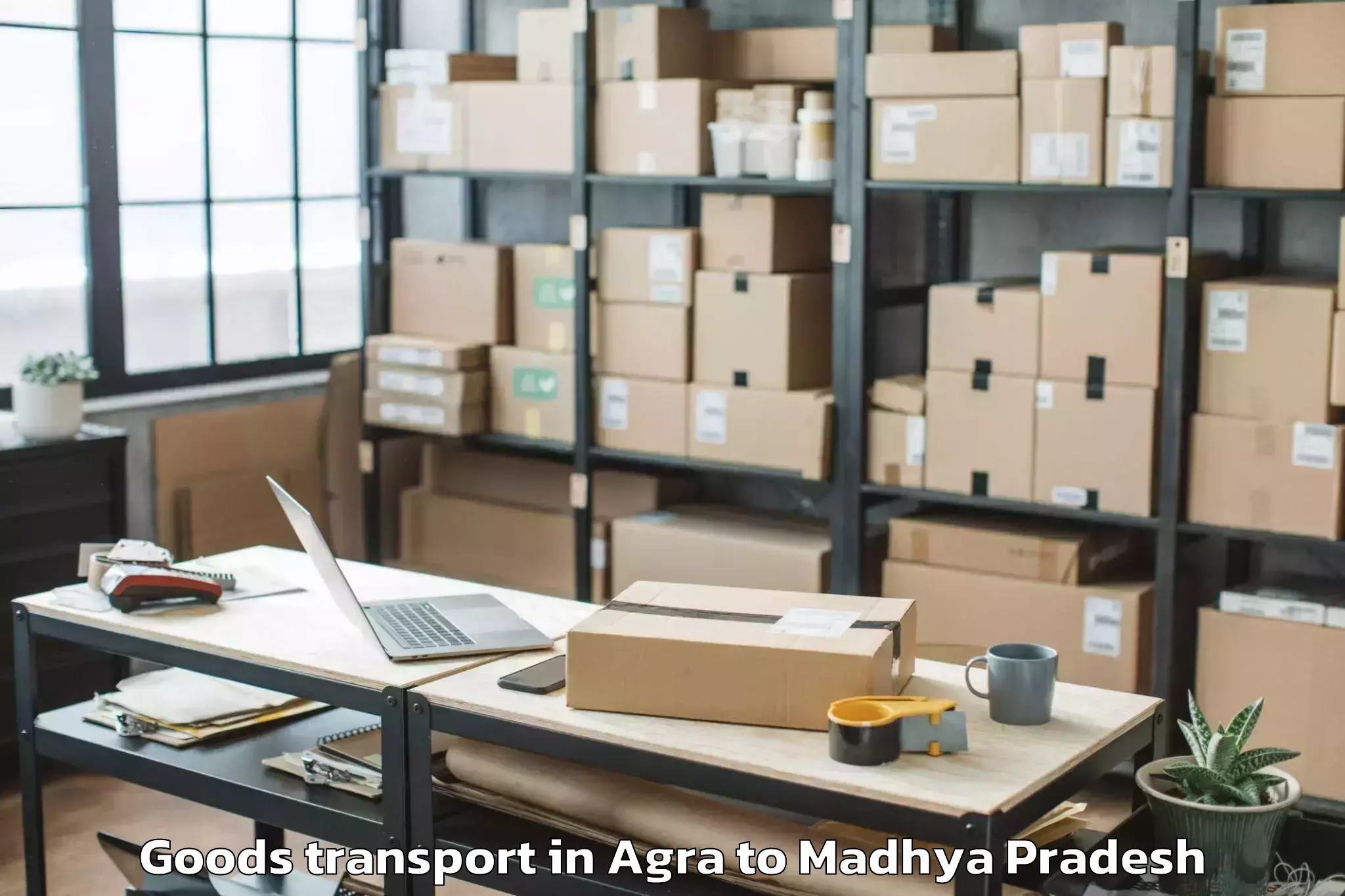 Reliable Agra to Makhanlal Chaturvedi Rashtriya Goods Transport